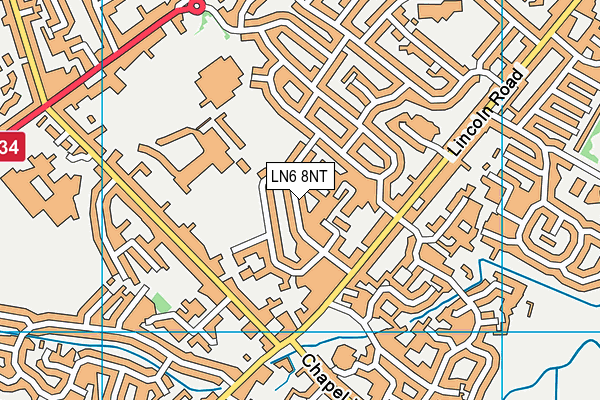 LN6 8NT map - OS VectorMap District (Ordnance Survey)