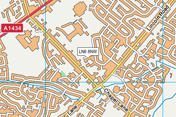 LN6 8NW map - OS VectorMap District (Ordnance Survey)