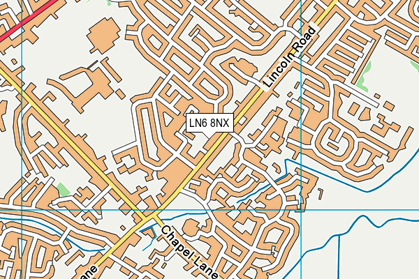 LN6 8NX map - OS VectorMap District (Ordnance Survey)