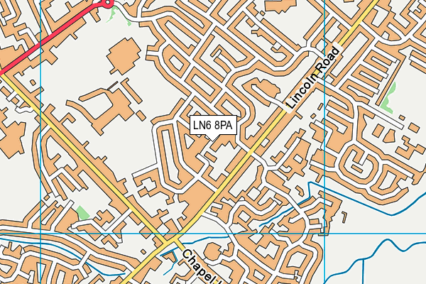 LN6 8PA map - OS VectorMap District (Ordnance Survey)
