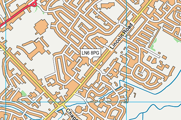 LN6 8PG map - OS VectorMap District (Ordnance Survey)
