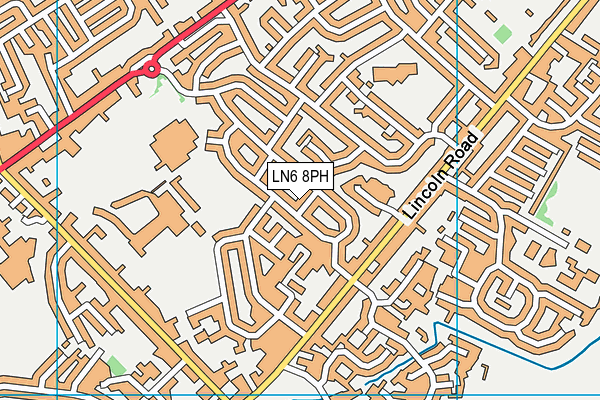LN6 8PH map - OS VectorMap District (Ordnance Survey)