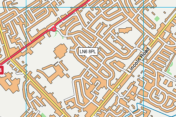 LN6 8PL map - OS VectorMap District (Ordnance Survey)