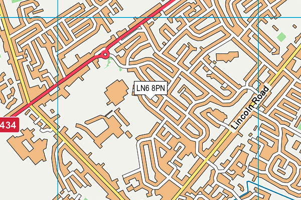 LN6 8PN map - OS VectorMap District (Ordnance Survey)