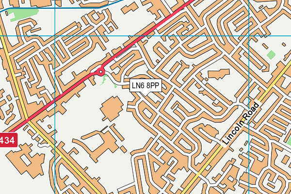 LN6 8PP map - OS VectorMap District (Ordnance Survey)