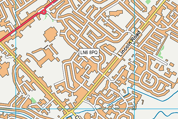 LN6 8PQ map - OS VectorMap District (Ordnance Survey)