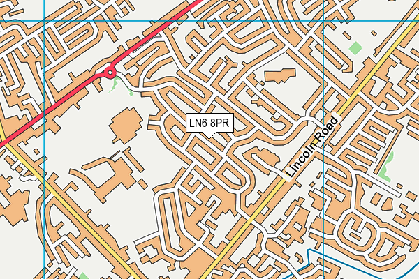 LN6 8PR map - OS VectorMap District (Ordnance Survey)
