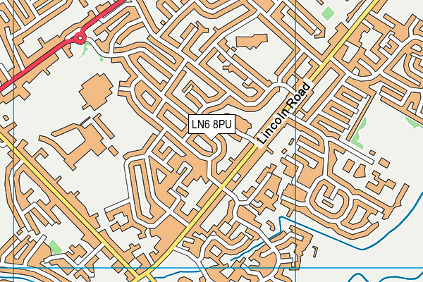 LN6 8PU map - OS VectorMap District (Ordnance Survey)
