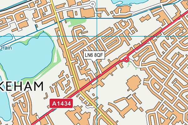LN6 8QF map - OS VectorMap District (Ordnance Survey)