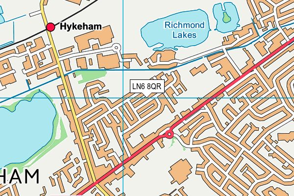 LN6 8QR map - OS VectorMap District (Ordnance Survey)