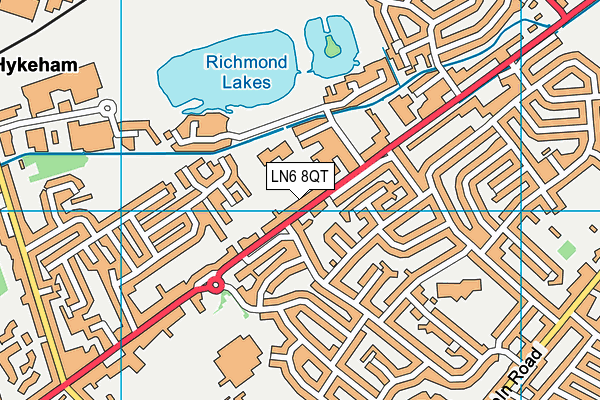 LN6 8QT map - OS VectorMap District (Ordnance Survey)