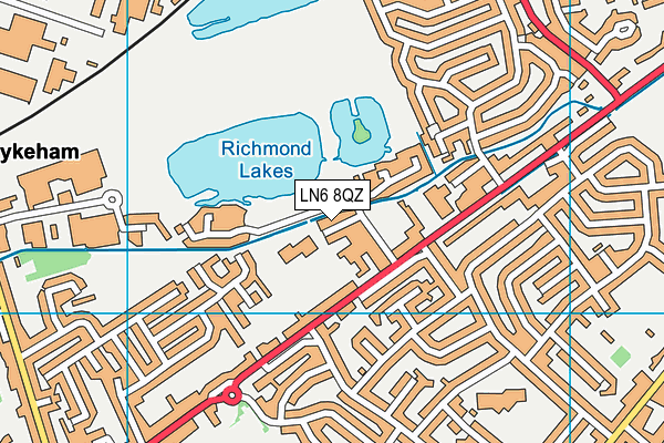 LN6 8QZ map - OS VectorMap District (Ordnance Survey)