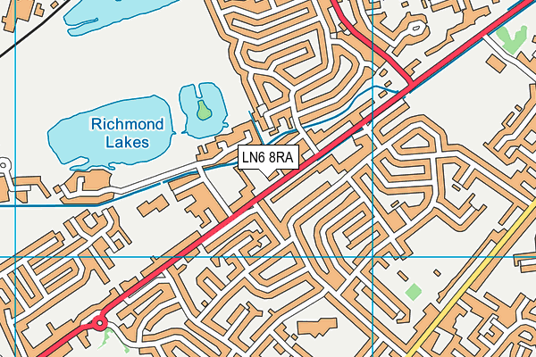 LN6 8RA map - OS VectorMap District (Ordnance Survey)