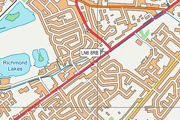 LN6 8RB map - OS VectorMap District (Ordnance Survey)