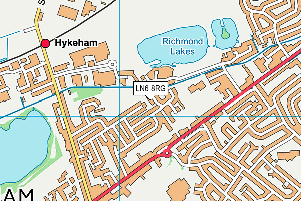 LN6 8RG map - OS VectorMap District (Ordnance Survey)