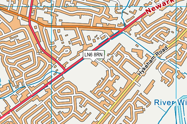 LN6 8RN map - OS VectorMap District (Ordnance Survey)