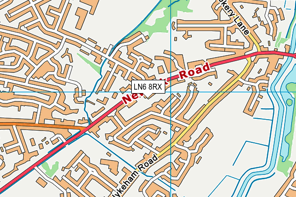 LN6 8RX map - OS VectorMap District (Ordnance Survey)