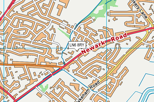 LN6 8RY map - OS VectorMap District (Ordnance Survey)