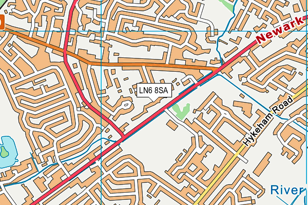 LN6 8SA map - OS VectorMap District (Ordnance Survey)