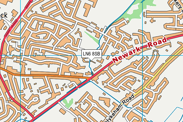 LN6 8SB map - OS VectorMap District (Ordnance Survey)