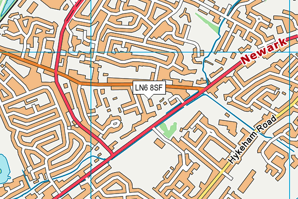 LN6 8SF map - OS VectorMap District (Ordnance Survey)