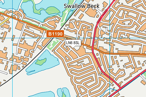LN6 8SL map - OS VectorMap District (Ordnance Survey)