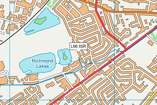 LN6 8SR map - OS VectorMap District (Ordnance Survey)