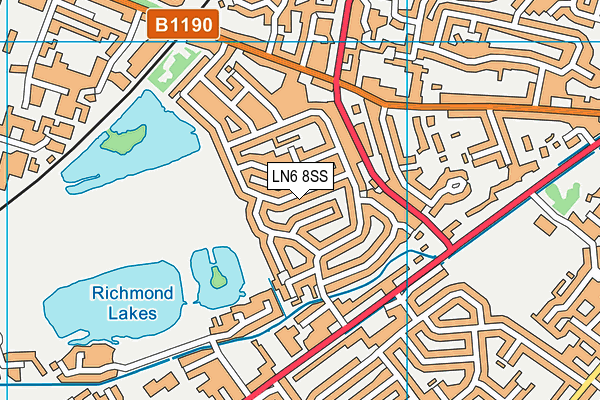 LN6 8SS map - OS VectorMap District (Ordnance Survey)