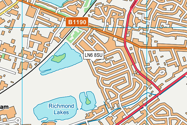 LN6 8SU map - OS VectorMap District (Ordnance Survey)