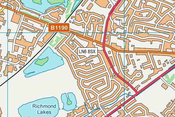 LN6 8SX map - OS VectorMap District (Ordnance Survey)