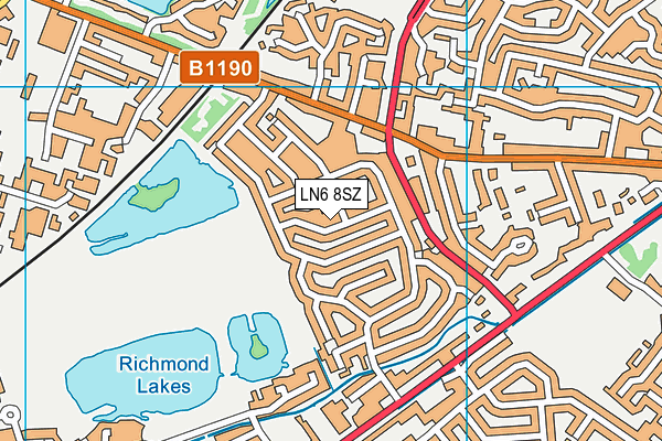 LN6 8SZ map - OS VectorMap District (Ordnance Survey)