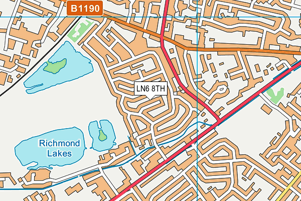 LN6 8TH map - OS VectorMap District (Ordnance Survey)