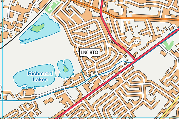 LN6 8TQ map - OS VectorMap District (Ordnance Survey)