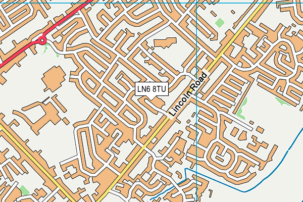 LN6 8TU map - OS VectorMap District (Ordnance Survey)