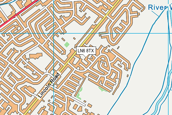 LN6 8TX map - OS VectorMap District (Ordnance Survey)