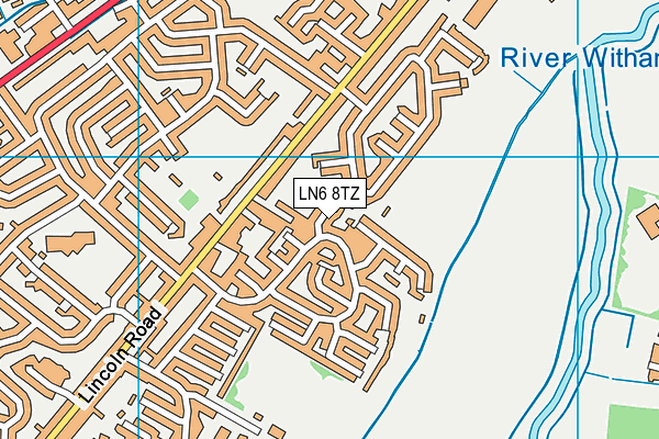 LN6 8TZ map - OS VectorMap District (Ordnance Survey)