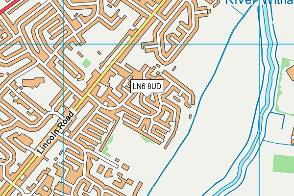 LN6 8UD map - OS VectorMap District (Ordnance Survey)