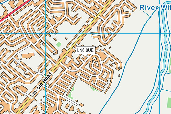 LN6 8UE map - OS VectorMap District (Ordnance Survey)