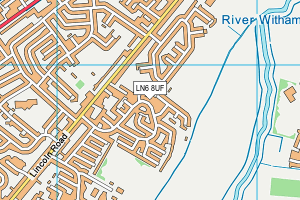 LN6 8UF map - OS VectorMap District (Ordnance Survey)