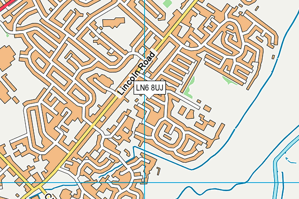 LN6 8UJ map - OS VectorMap District (Ordnance Survey)