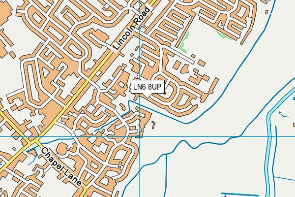 LN6 8UP map - OS VectorMap District (Ordnance Survey)