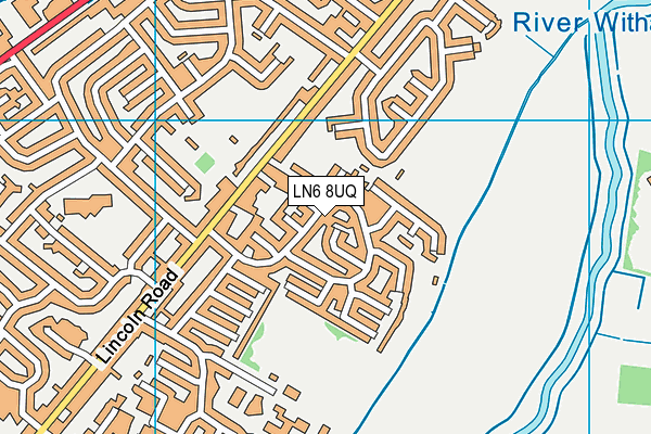 LN6 8UQ map - OS VectorMap District (Ordnance Survey)