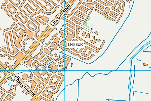 LN6 8UR map - OS VectorMap District (Ordnance Survey)