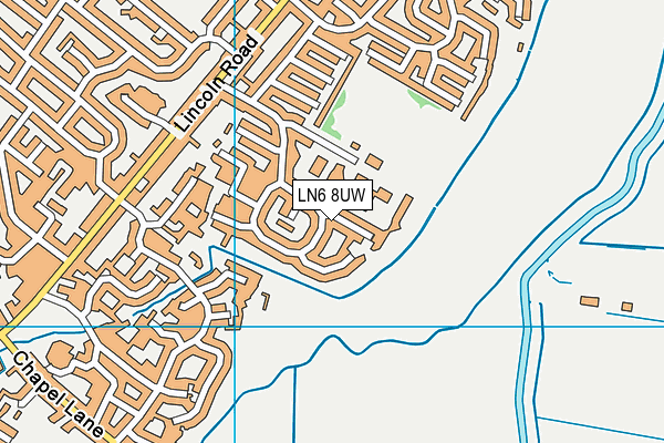 LN6 8UW map - OS VectorMap District (Ordnance Survey)