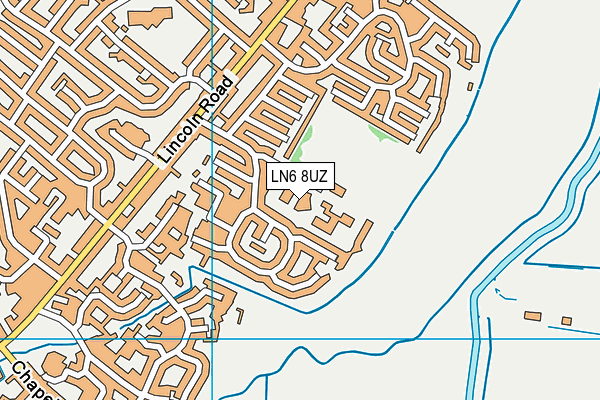 LN6 8UZ map - OS VectorMap District (Ordnance Survey)