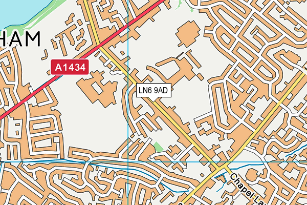 LN6 9AD map - OS VectorMap District (Ordnance Survey)