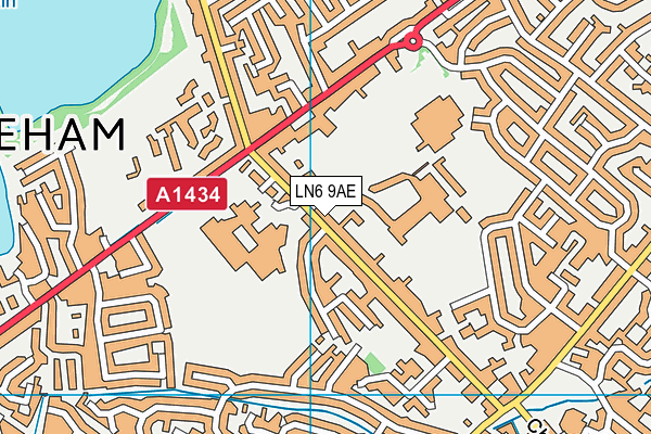 LN6 9AE map - OS VectorMap District (Ordnance Survey)