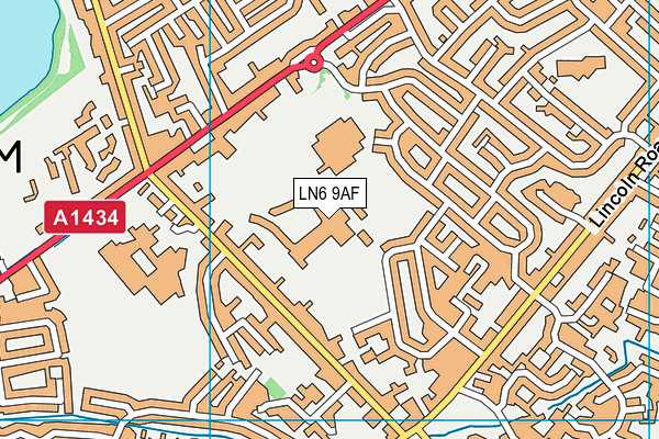 LN6 9AF map - OS VectorMap District (Ordnance Survey)