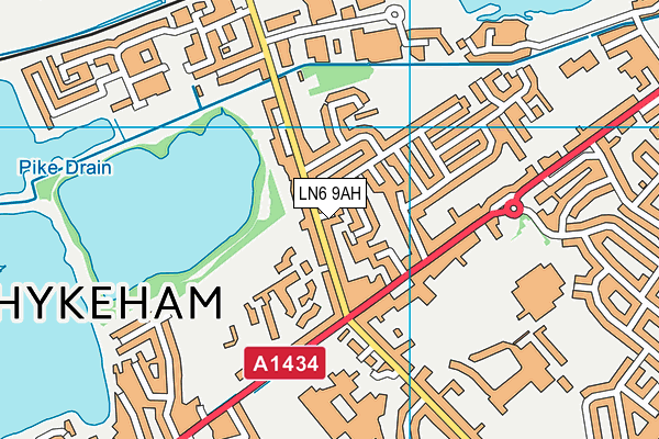 LN6 9AH map - OS VectorMap District (Ordnance Survey)