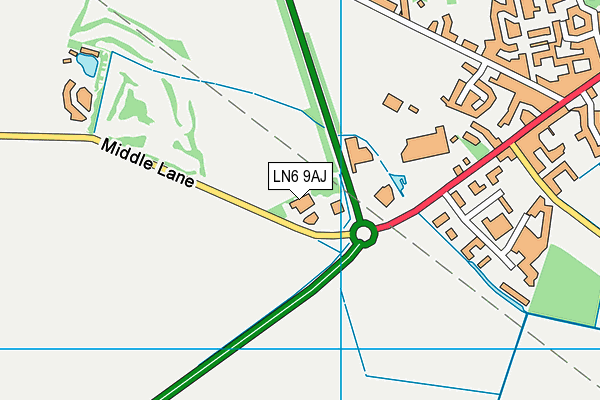LN6 9AJ map - OS VectorMap District (Ordnance Survey)